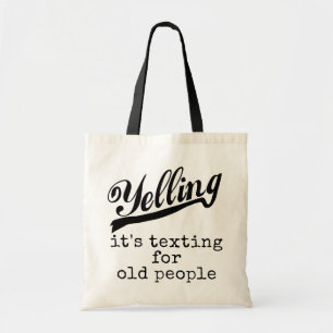 Bolsa Tote Texting para pessoas adultas
