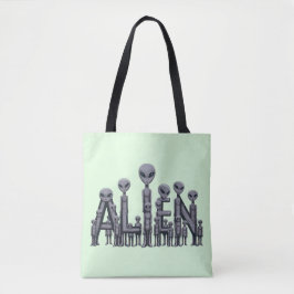 Bolsa Tote Texto de alienígena