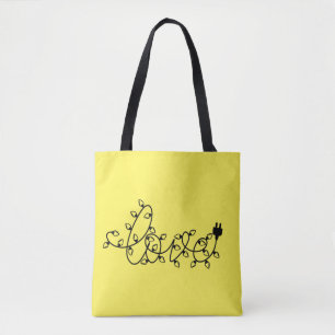 Bolsa Tote Texto de Amor das Luzes de Natal-45871