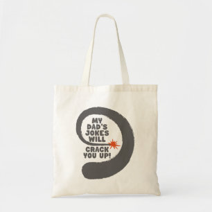 Bolsa Tote Texto De Design Bonito Que As Piadas Do Meu Pai Ir