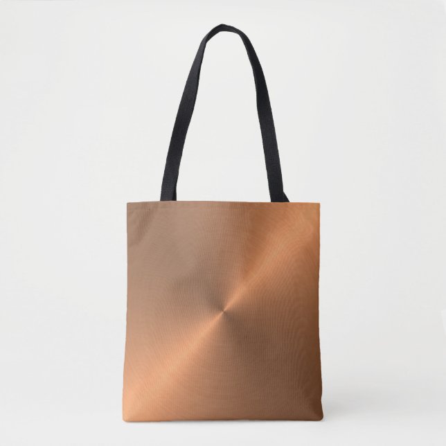 Bolsa Tote Texto de fundo da faixa de metal (Frente)