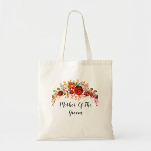 Bolsa Tote texto de monograma personalizado flor flora aquare