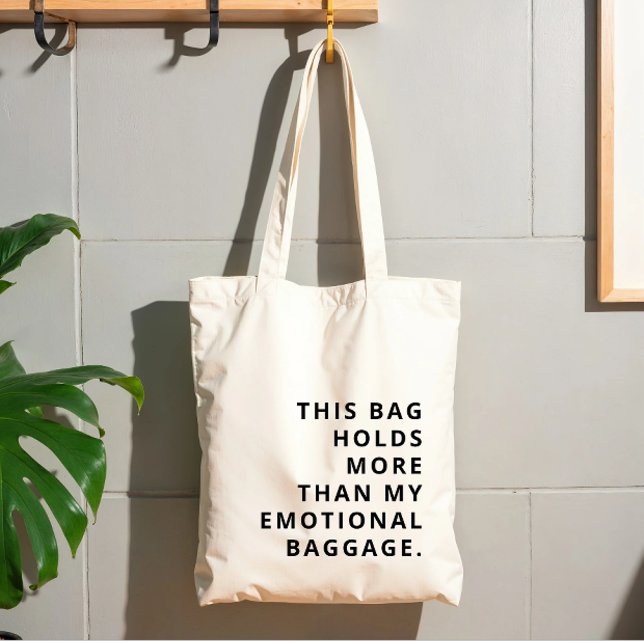Bolsa Tote Texto de Tendência Engraçado Personalizado Moderno (Modern funny quote tote bag)