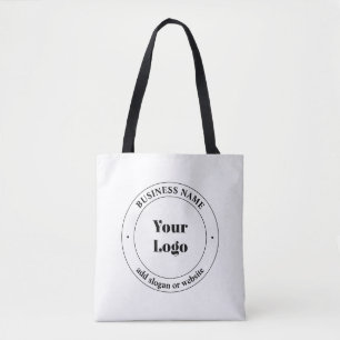 Bolsa Tote Texto do logotipo e Promocional da sua empresa B