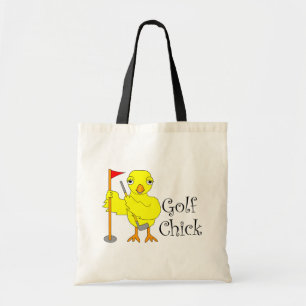 Bolsa Tote Texto do Pintinho de Golfe