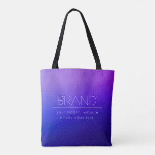 Bolsa Tote Texto editável elegante e cor roxa moderna desvane