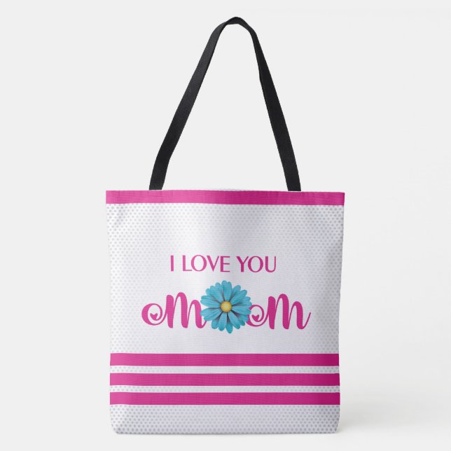 Bolsa Tote Texto Elegante de Design Melhor Mãe para Dia de as (Frente)