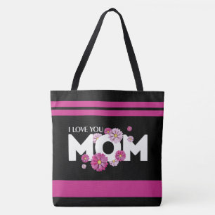 Bolsa Tote Texto Elegante de Design Melhor Mãe para Dia de as