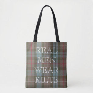 Bolsa Tote Texto feito sob encomenda resistido Tartan da caça