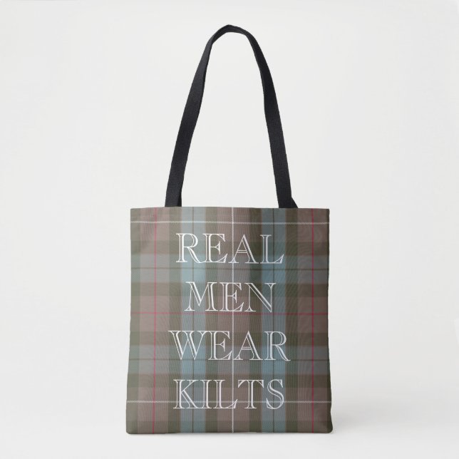 Bolsa Tote Texto feito sob encomenda resistido Tartan da caça (Frente)