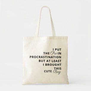 Bolsa Tote Texto Humor Casual e Personalizado Moderno