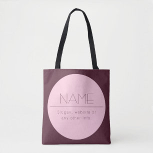 Bolsa Tote Texto moderno personalizável com limite