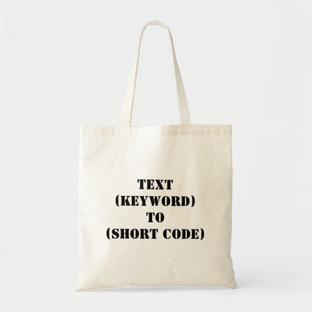 BOLSA TOTE TEXTO (PALAVRA-CHAVE) A (CÓDIGO CURTO) (Frente)