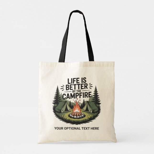 Bolsa Tote Texto Personalizado Camping (Verso)