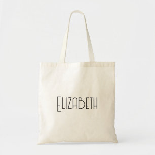 Bolsa Tote Texto Personalizado do Estilo de Deco de Arte Pers