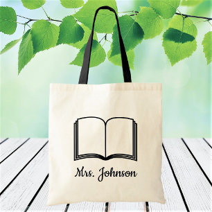 Bolsa Tote Texto Personalizado do Nome do Professor Personali