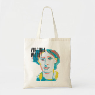 Bolsa Tote Texto personalizado do Virginia Woolf Portrait | B