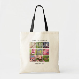Bolsa Tote Texto Personalizado e Colagem de Fotos
