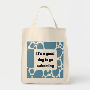 Bolsa Tote Texto personalizado e padrão de bolhas