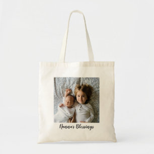 Bolsa Tote Texto Personalizado, Foto de Solteiro