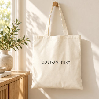 Bolsa Tote Texto Personalizado Minimalista