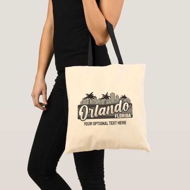 Bolsa Tote Texto Personalizado Orlando Flórida (Frente (produto))