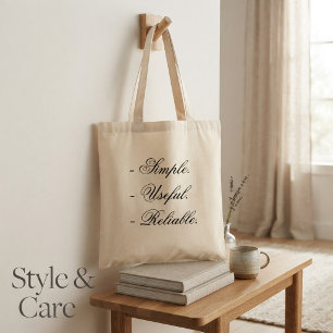 Bolsa Tote Texto Personalizado Simples Útil Confiável Orçamen