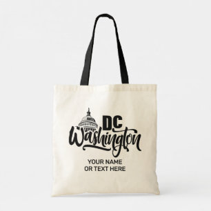 Bolsa Tote Texto Personalizado Washington DC