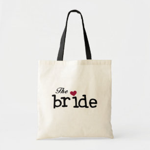 Bolsa Tote Texto preto o camiseta e os presentes da noiva