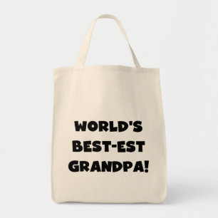 Bolsa Tote Texto preto ou branco do vovô do Melhor-est do