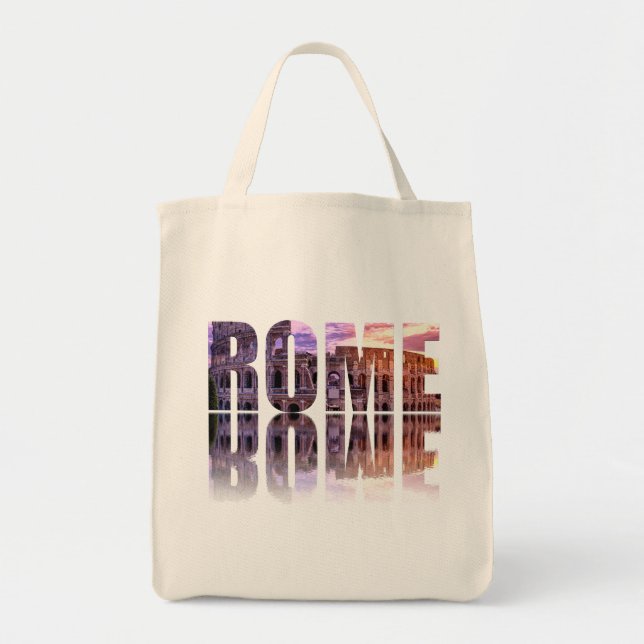 Bolsa Tote Texto romano souvenir (Frente)