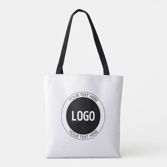 Bolsa Tote Texto simples personalizável e seu logotipo ou ima (Verso)