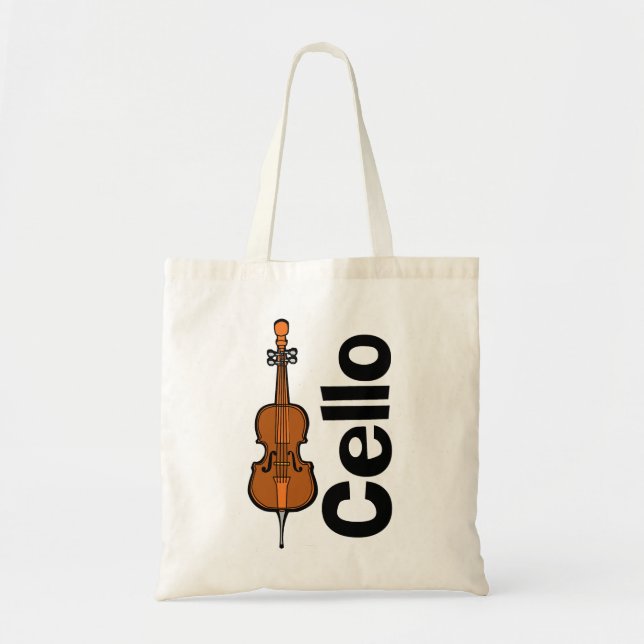 Bolsa Tote Texto Vertical Cello (Frente)