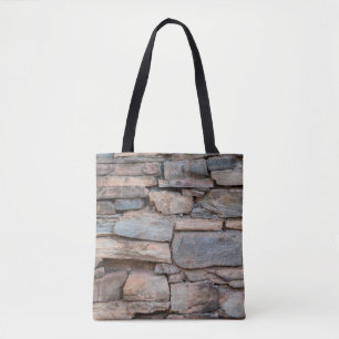Bolsa Tote Textura antiga de parede de pedra abstrata, antiga