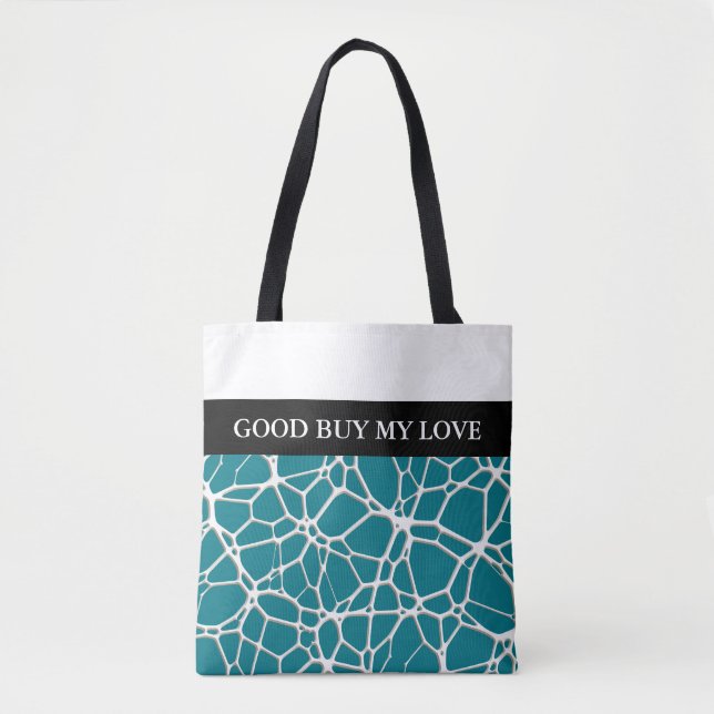 Bolsa Tote Textura branca na Web + seu solteiro. & ideias (Frente)