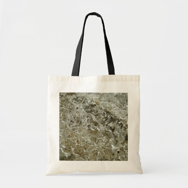 Bolsa Tote Textura de Abstrato de gelo glacial (Frente)