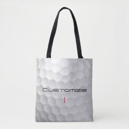 Bolsa Tote Textura de Bola de Golfe Branca Com Reentrâncias N