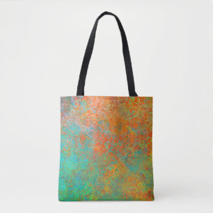 Bolsa Tote Textura de cobre e turquesa