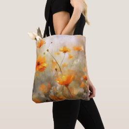 Bolsa Tote Textura de fundo do sonho verbal de laranja