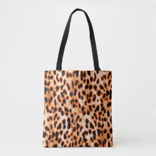 Bolsa Tote Textura de impressão do leopardo