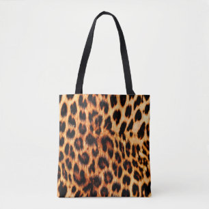 Bolsa Tote Textura de leopardo, padrão africano sem soldadura
