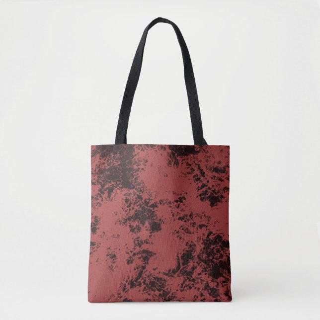 Bolsa Tote Textura de mármore vermelho de Terracotta (Frente)
