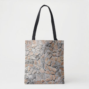 Bolsa Tote Textura de Pedra do Castelo Brown