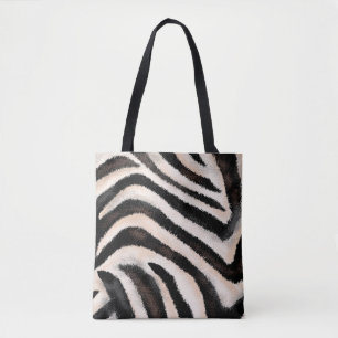 Bolsa Tote Textura de zebra sem costura, impressão animal,