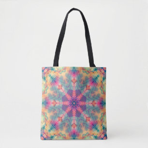 Bolsa Tote Textura decorativa de abstrato multicoloração. Bri