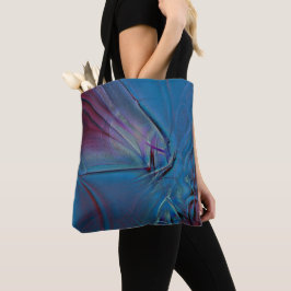 Bolsa Tote Textura digital azul real muito rugosa em matiz en