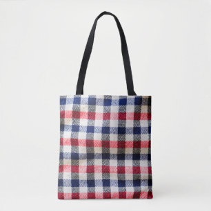 Bolsa Tote textura do tecido escocês, tecido de algodão qua