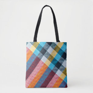 Bolsa Tote Textura fechada de Tecido, estilo tailandês