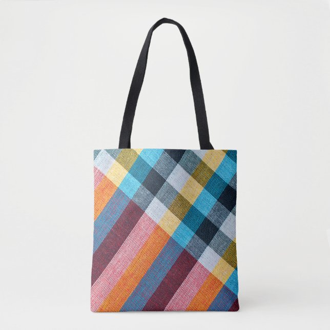 Bolsa Tote Textura fechada de Tecido, estilo tailandês (Frente)
