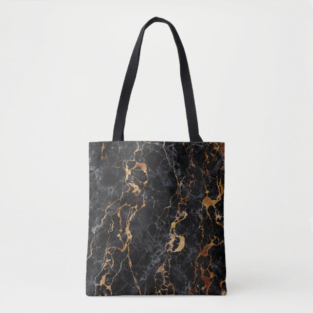 Bolsa Tote Textura Marble: Superfície Elegante Da Pedra. (Frente)